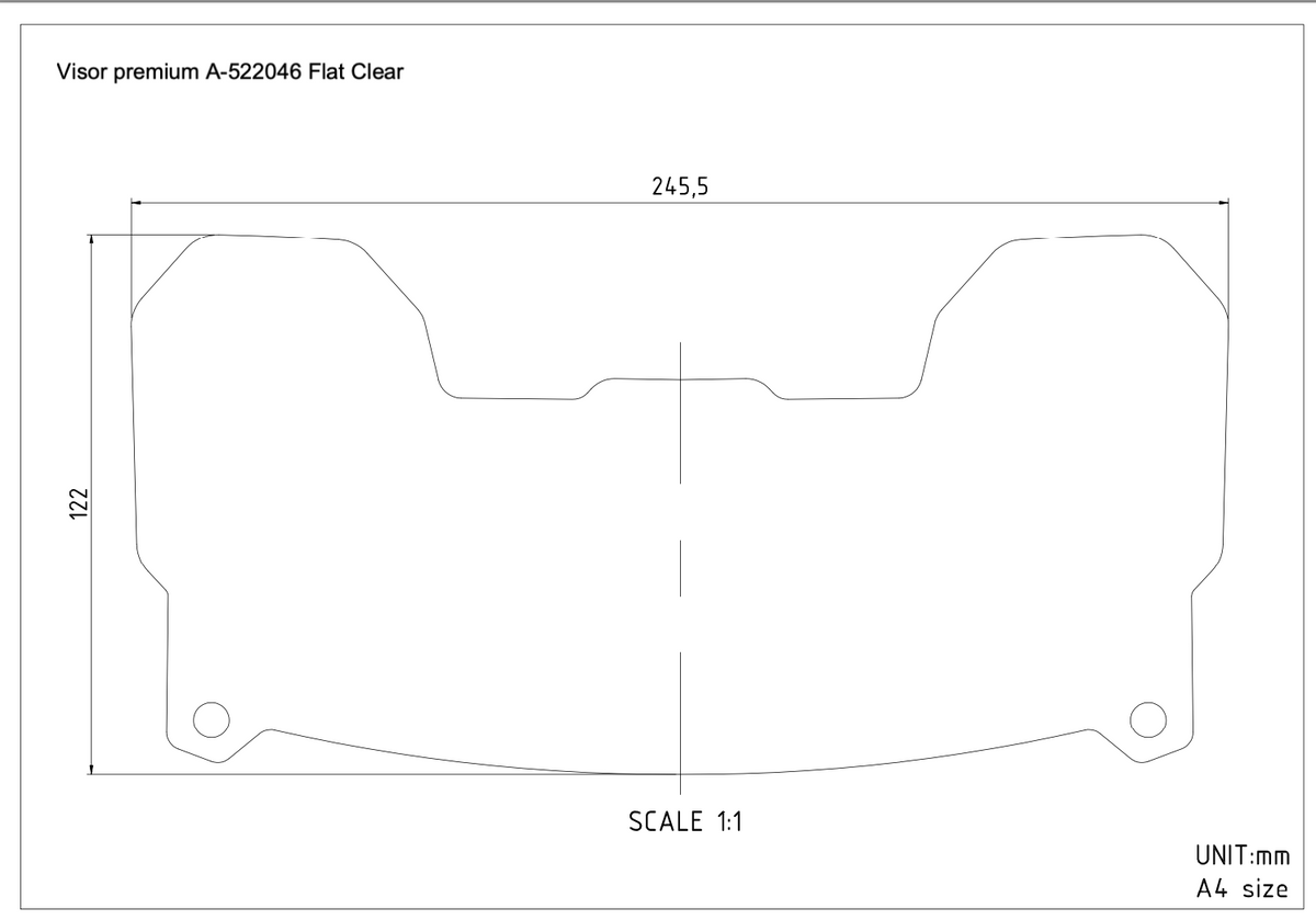 Visor premium A-522046 Flat Clear