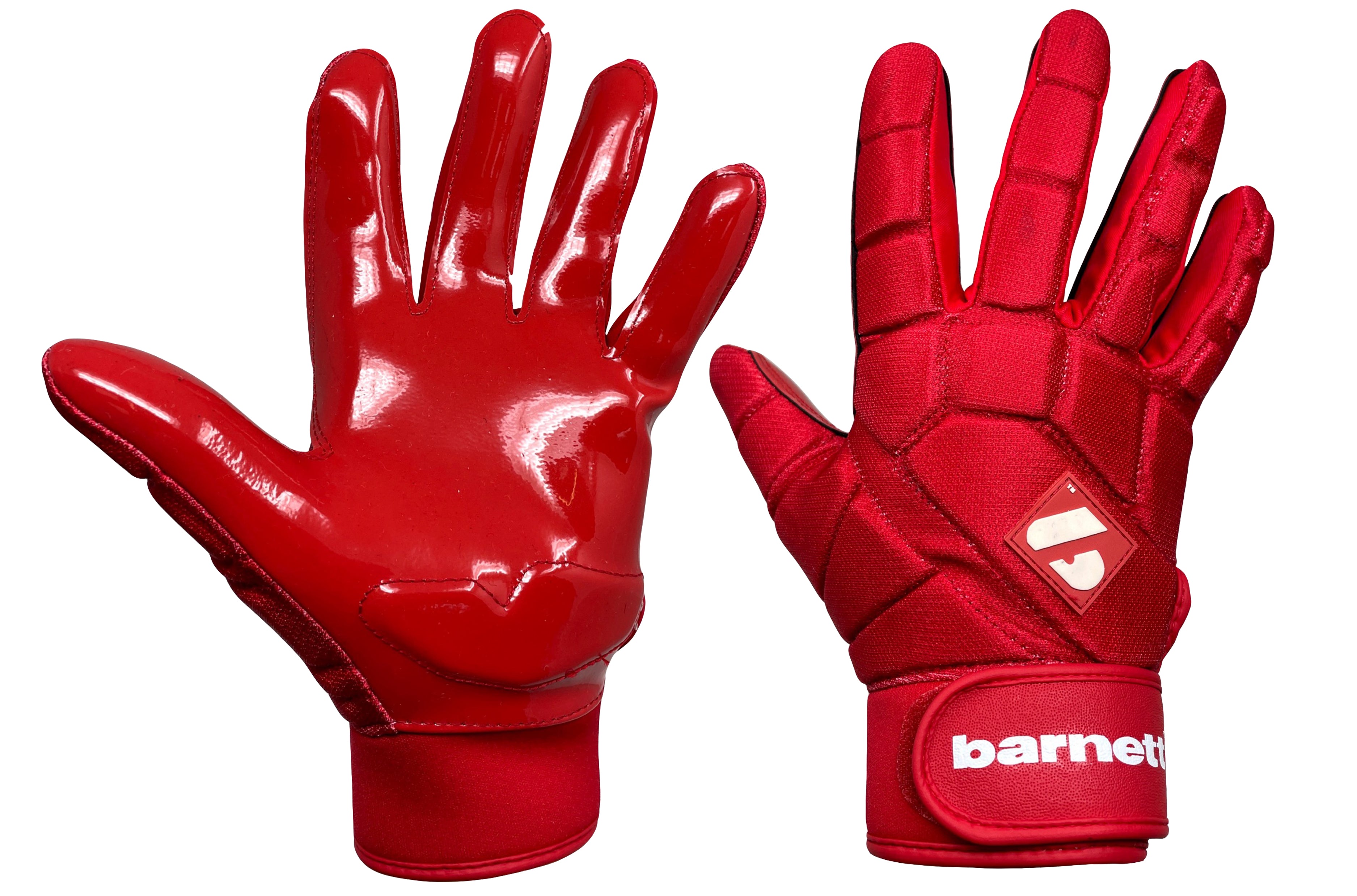 Barnett FKG-03 Red High Level Linebacker Football Gloves, LB, RB, TE