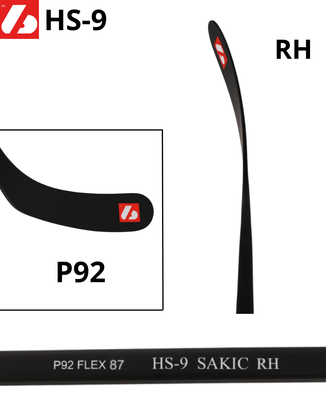 Palo de hockey de carbono de alto módulo HS-9