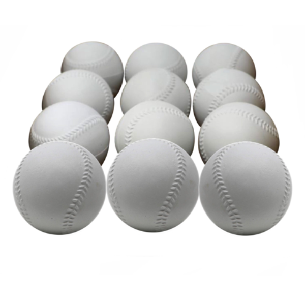 A-122 baseball balls for throwing machine, size 9'', white, 12 pieces