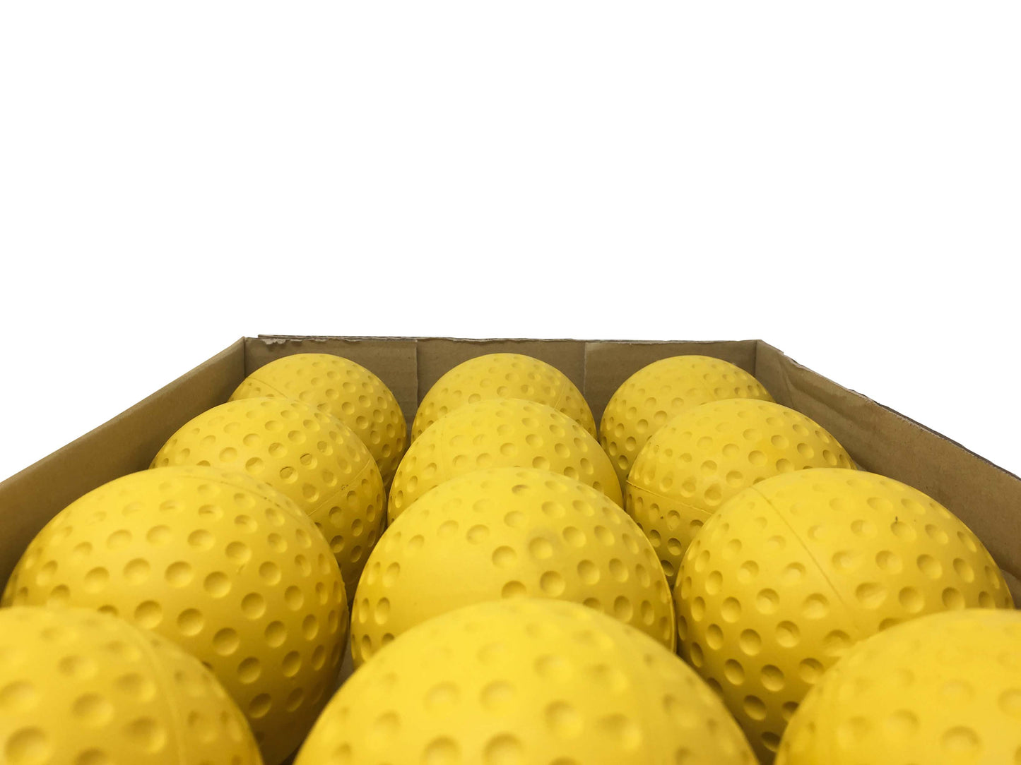 A-123 baseball balls for throwing machine, size 9'', red/yellow, 12 pieces