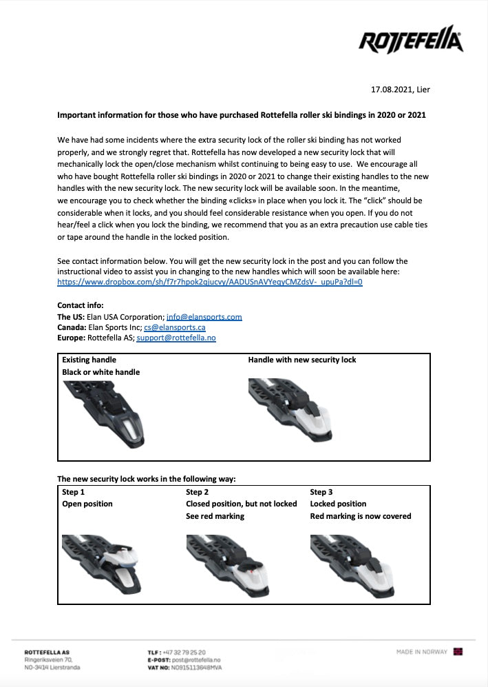 Fixations Rottefella NNN skate (X2)