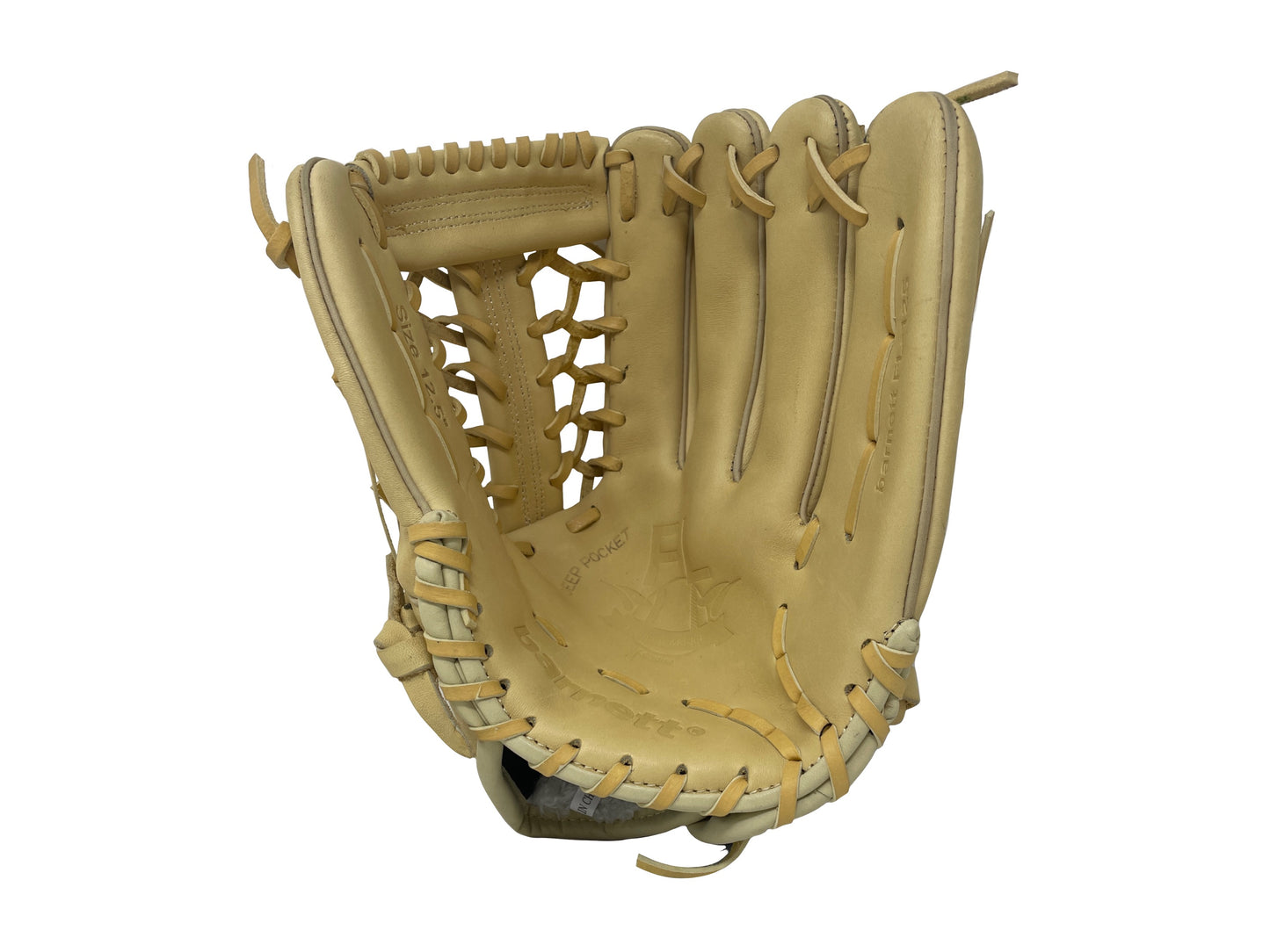 Guante de béisbol FL-125, de cuero, para infield/outfield/lanzador, 12,25", beige