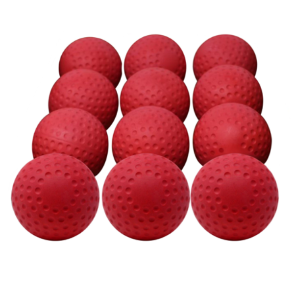 A-123 baseball balls for throwing machine, size 9'', red/yellow, 12 pieces