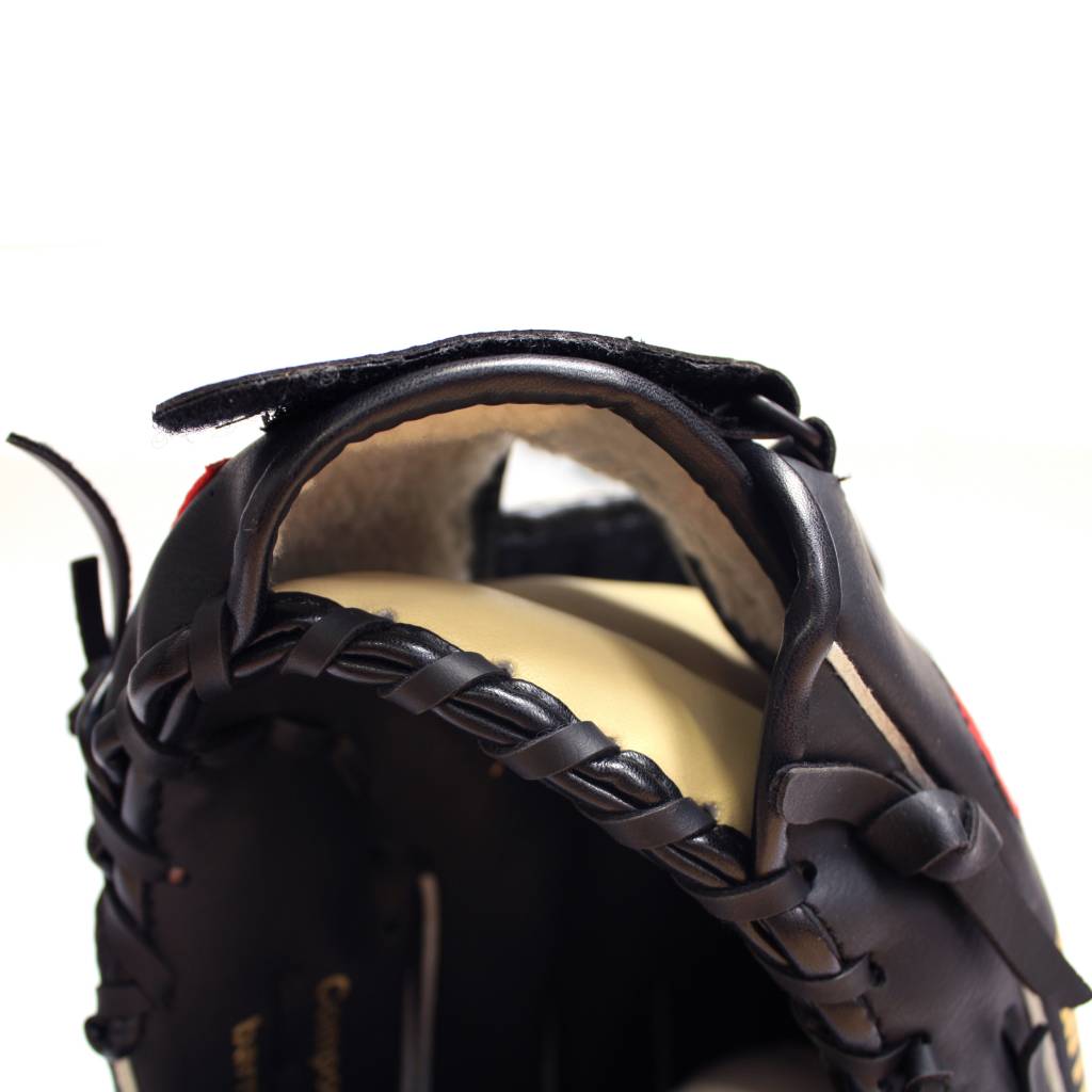 JL-120 INITIATION BASEBALL GLOVE PU OUTFIELD 12, BLACK