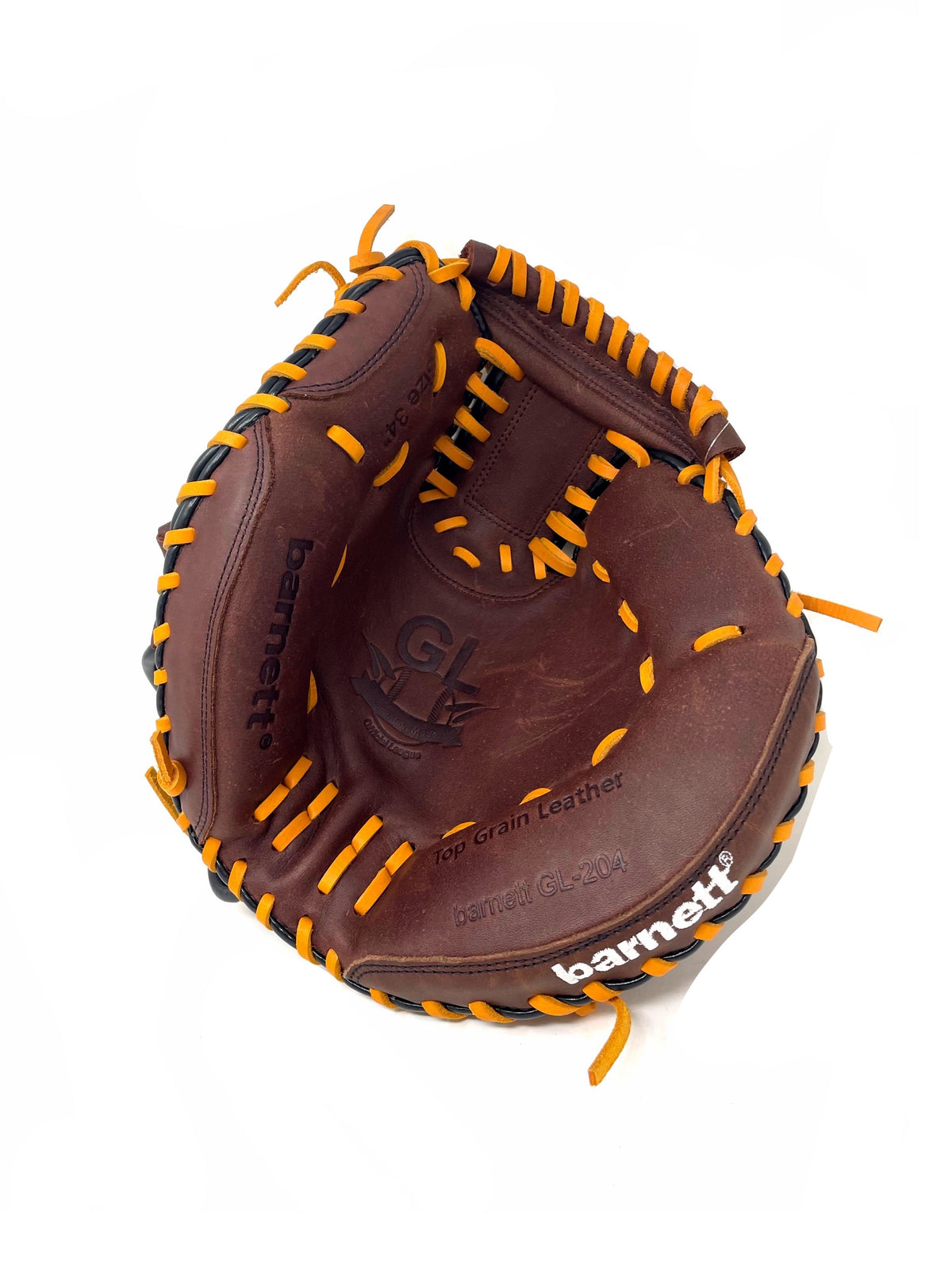 GL-204 Baseball Gloves Leather Catch for Adult, 34, Brown