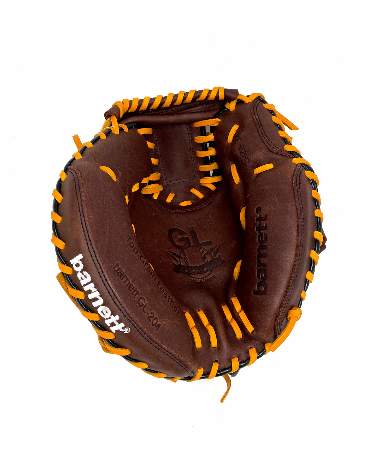 GL-204 Baseball Gloves Leather Catch for Adult, 34, Brown