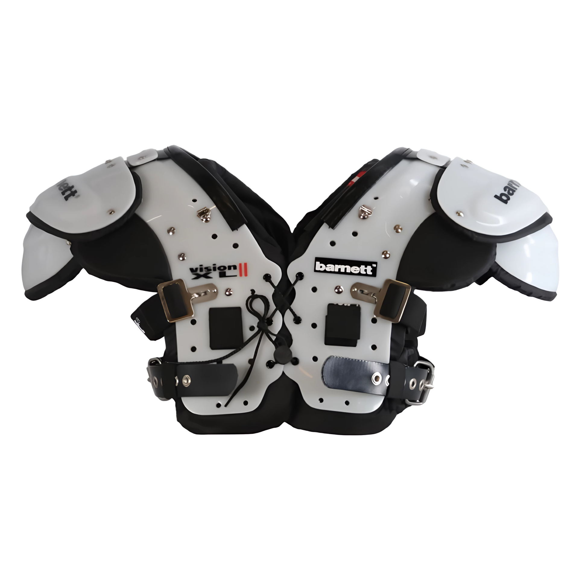 BARNETT Vision II Épaulière De Football – Noir, Coque ABS, Mousse PU Double Densité, Postes RB/DB/TE/FB/HB, Junior/Débutant
