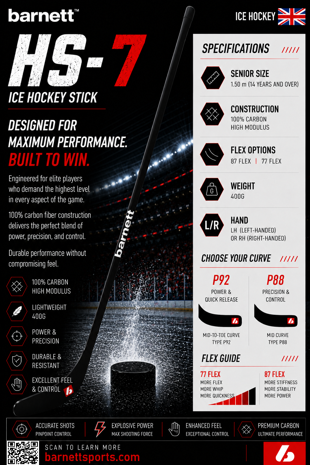HS-7 Carbon Hockey Stick