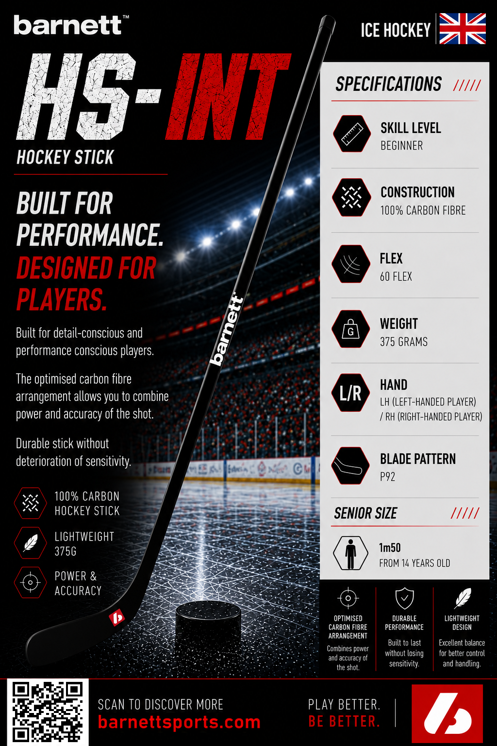 HS-INT carbon hockey stick