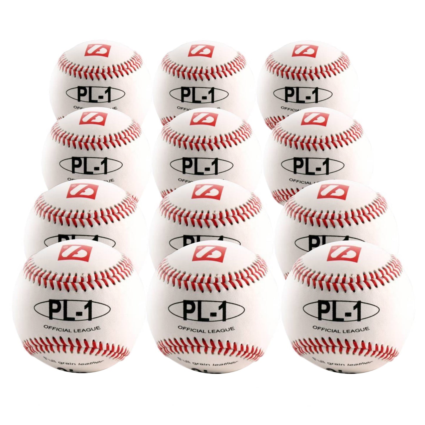 PL-1 Elite match baseballs, Size 9" White, 1 dozen