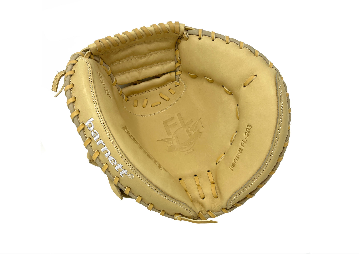 FL-203 Softball glove, high quality, leather, catcher, Beige