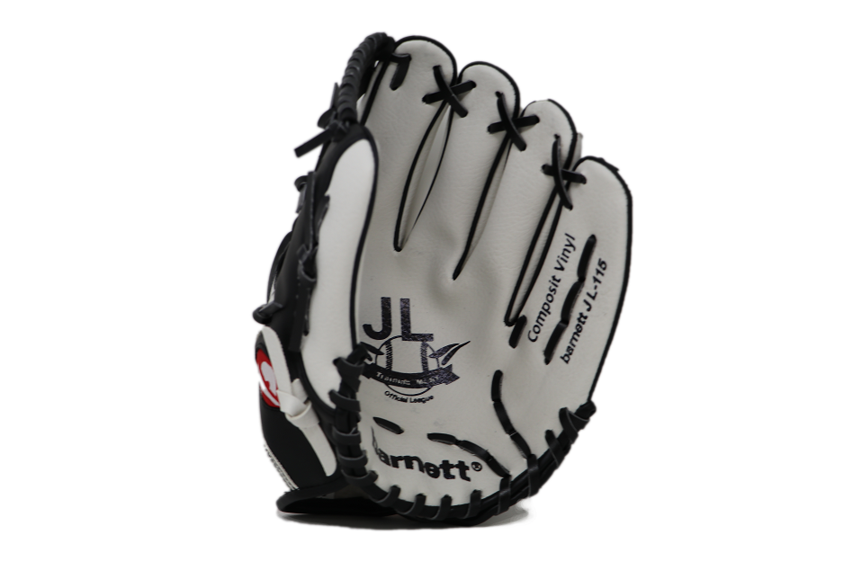 JL-115 baseball glove, outfield, polyurethane, size 11,5", White color (Right Hand Throw)