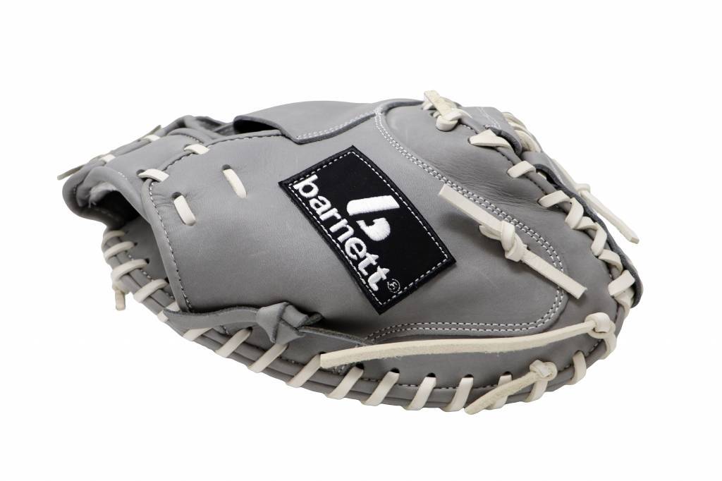 FL-203 Softball glove, high quality, leather, catcher, light grey